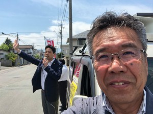 たけだ　山口県議と街頭宣伝